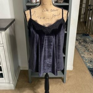 NWOT Nine West velvet camisole size L